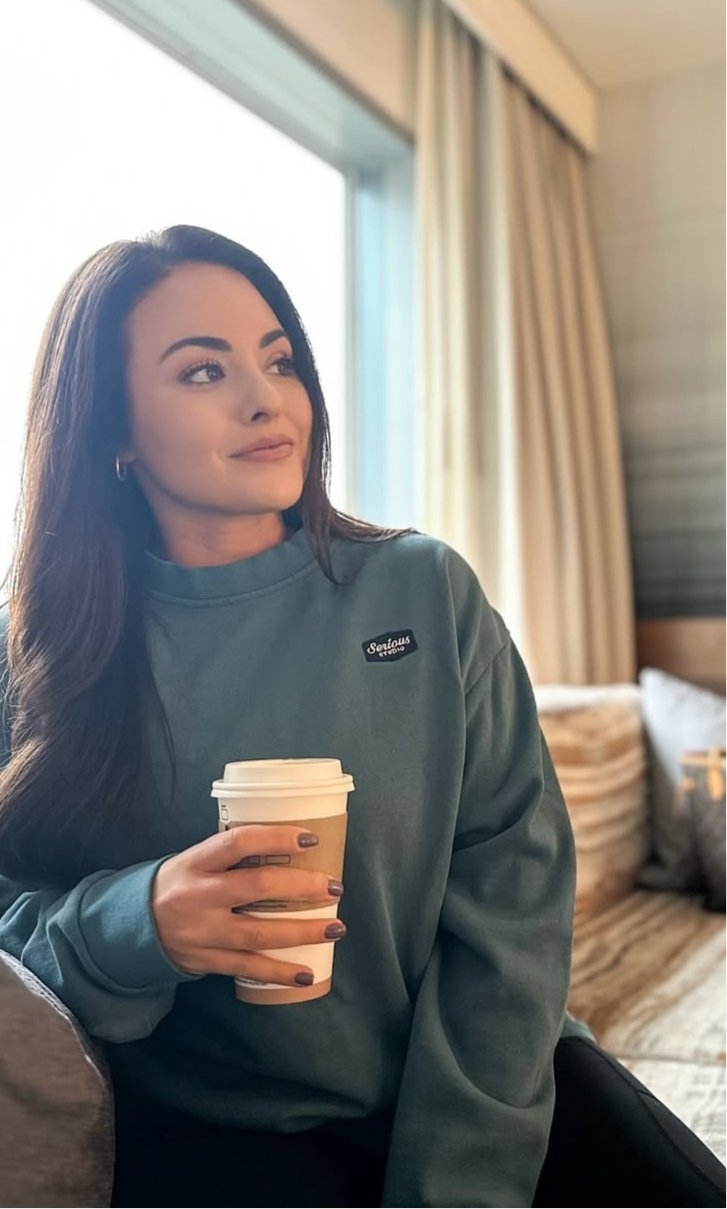 SERIOUS STUDIO ICONIC CREW NECK SWEATSHIRT - LAKE BLUE