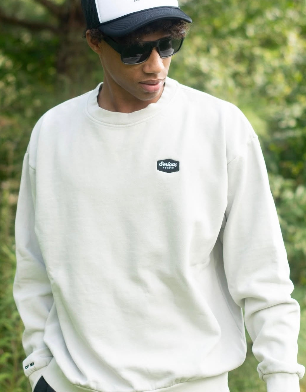 SERIOUS STUDIO ICONIC CREW NECK SWEATSHIRT - LUNAR ROCK