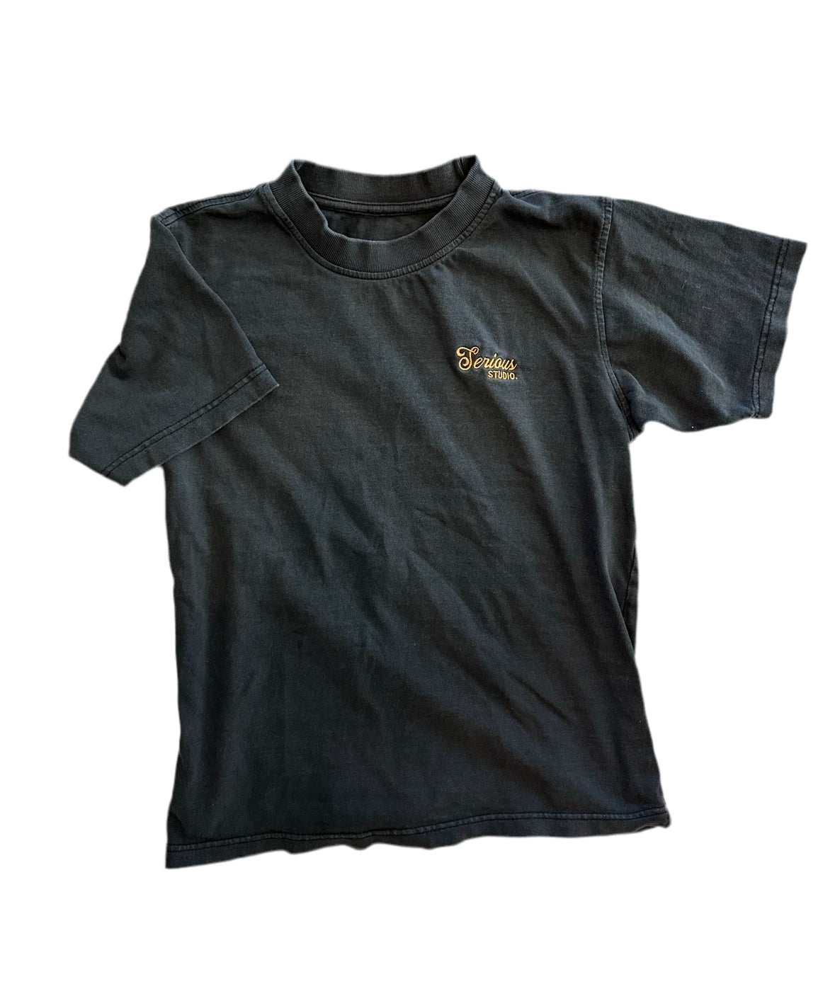 LUXURY SERIOUS STUDIOS SCRIPT TEE - BLACK