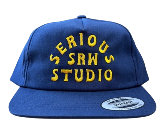 SERIOUS STUDIO CHAIN STITCH SNAPBACK HAT - BLUE